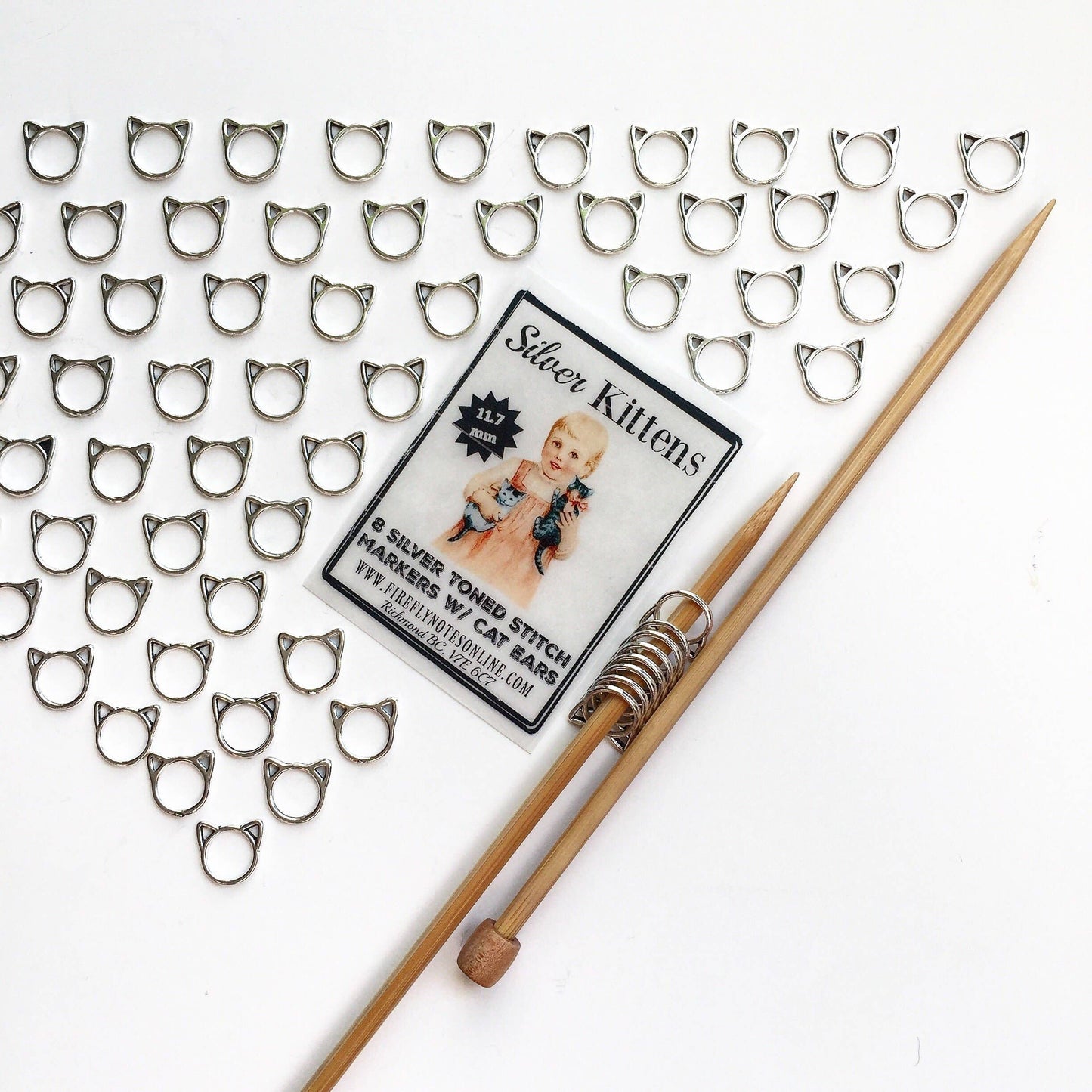 Firefly Notes - Cat Stitch Markers, Medium Sized "Kittens"