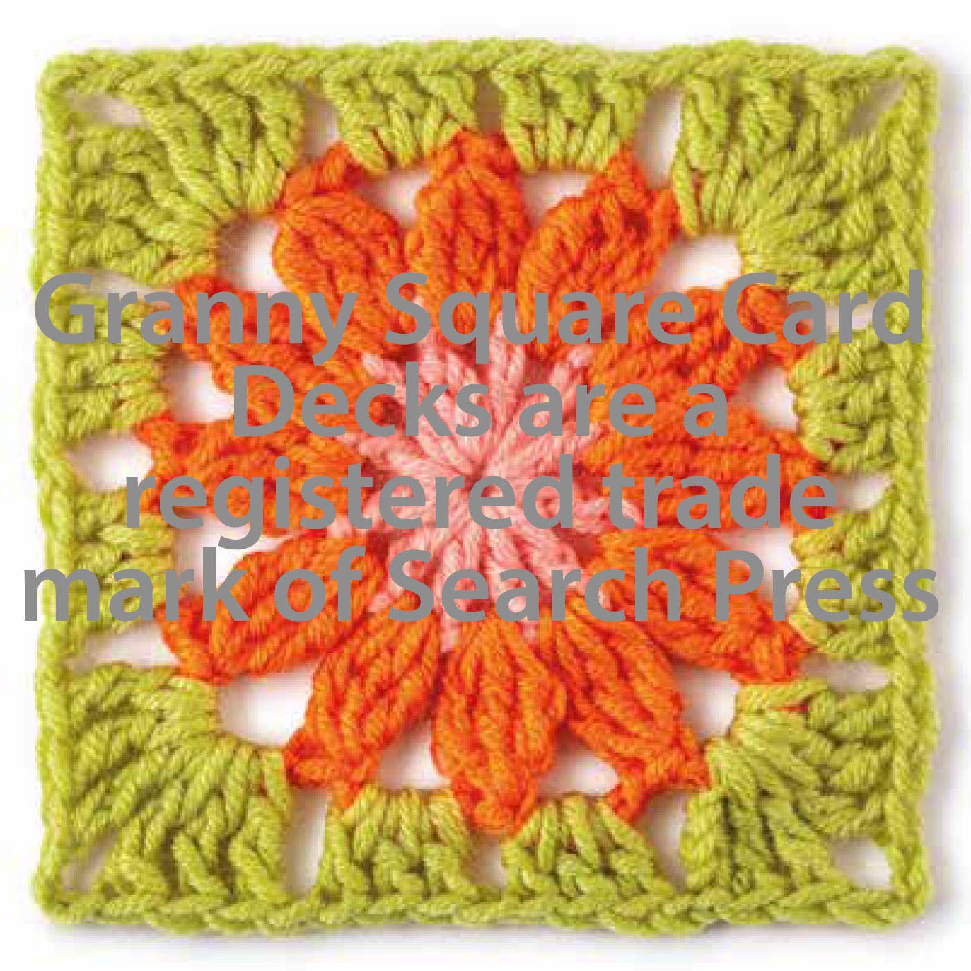 Granny Square Flowers Card Deck, 50 Colorful 4x4in Cards