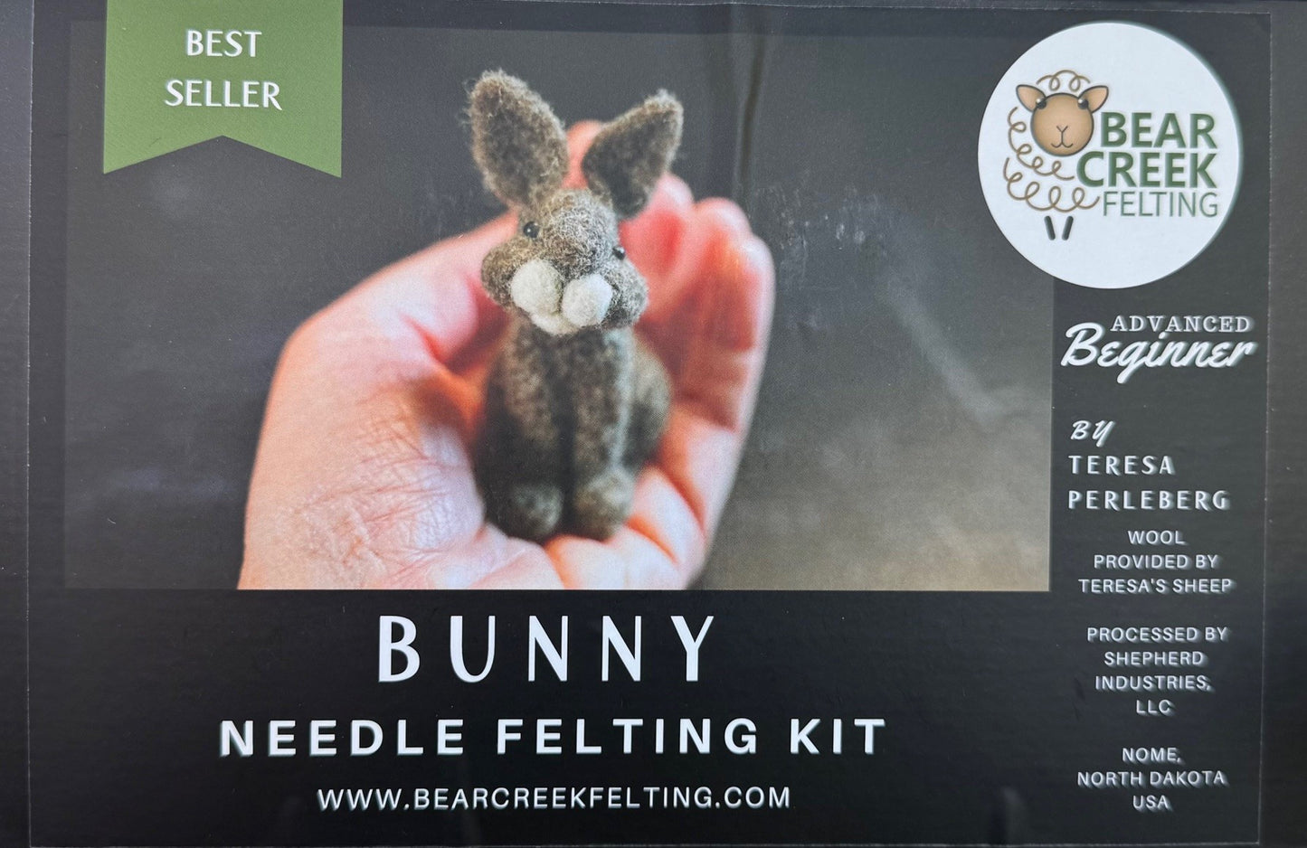 Bunny Needle Felting Kit for Advanced Beginners