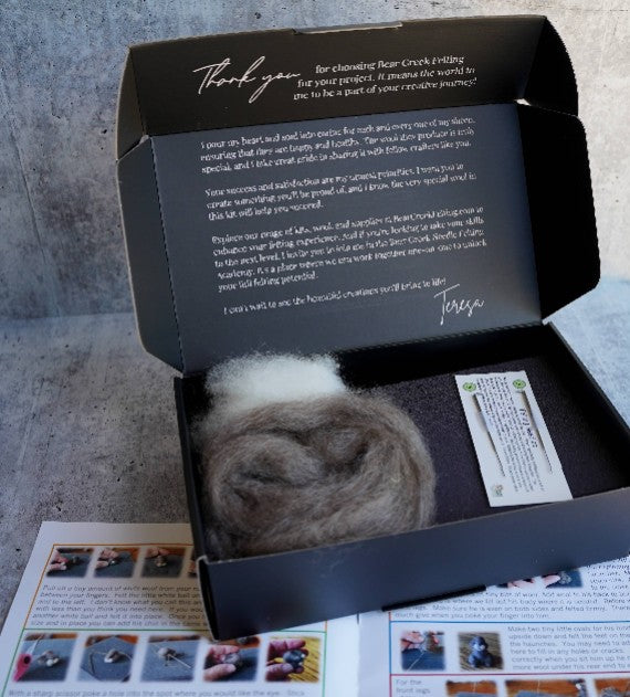 Bunny Needle Felting Kit for Advanced Beginners