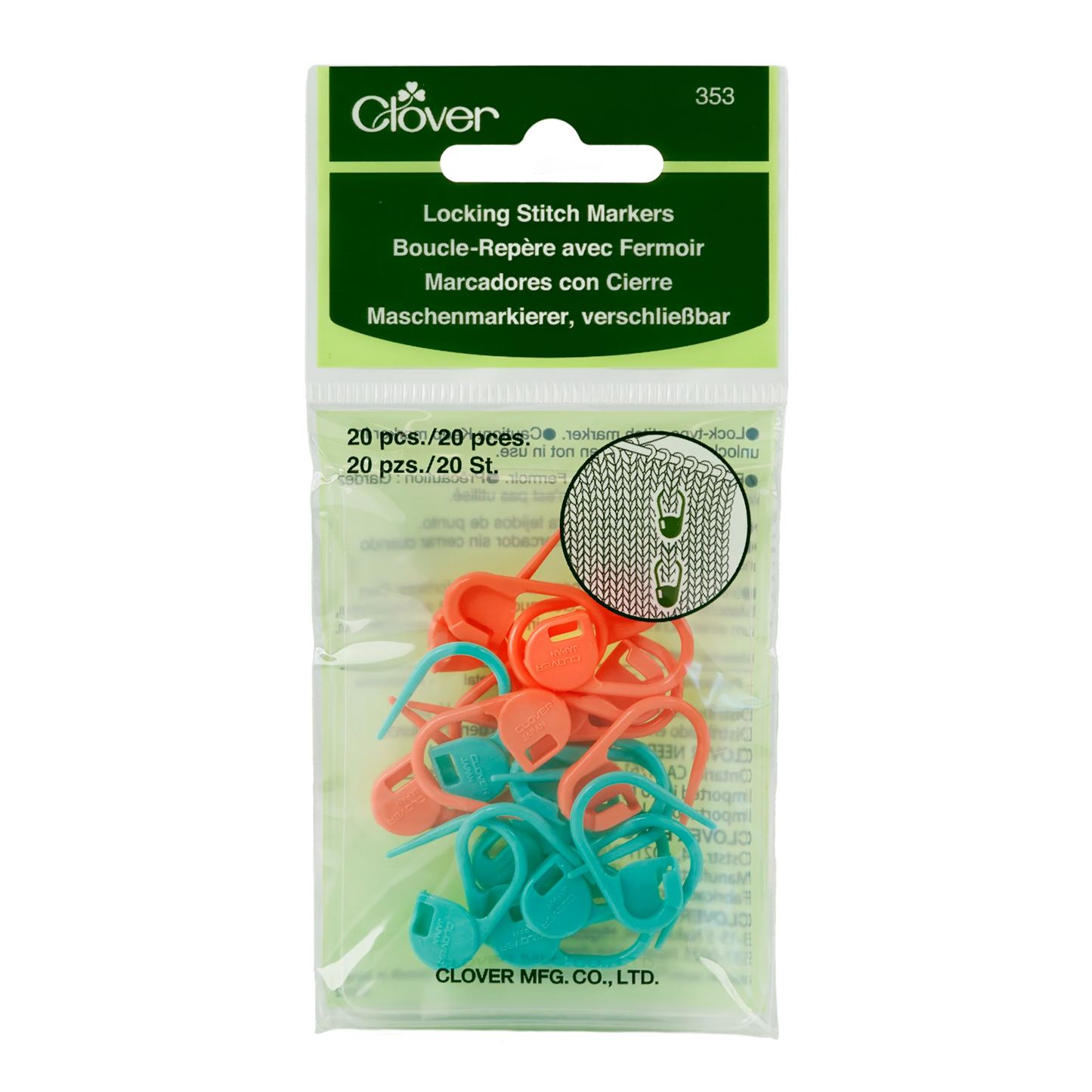 LOVermont Yarns Clover Locking Stitch Markers