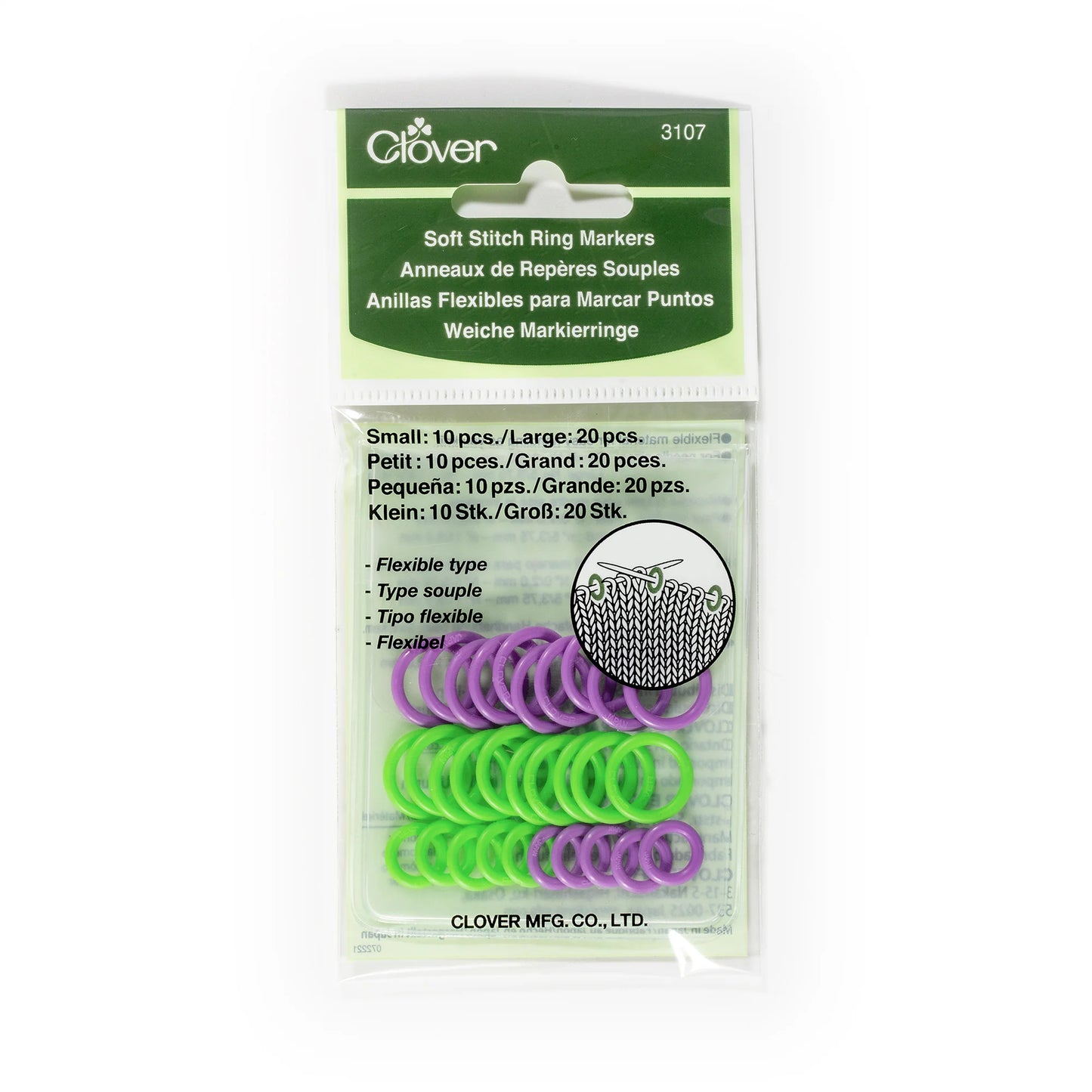 LOVermont Yarns Clover Soft Stitch Ring Markers