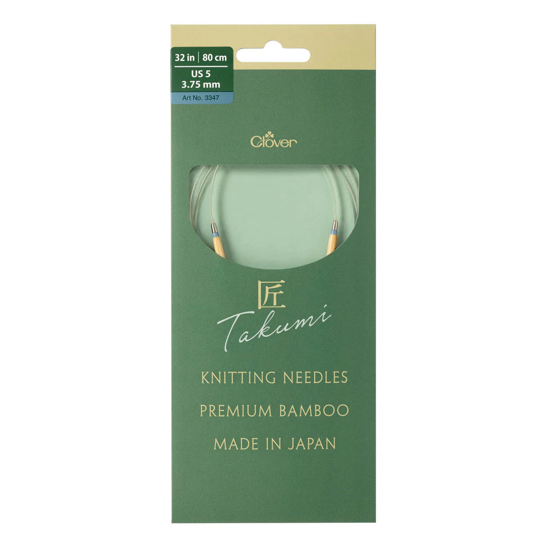 Clover - 32" PRO Takumi Circular Needles, Bamboo