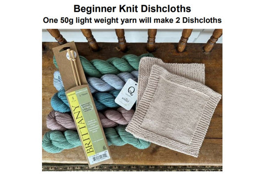 Beginner Knit Dishcloths Kit
