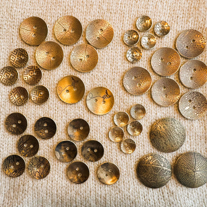 Wandering Dog Metal Art - Handmade Brass Buttons