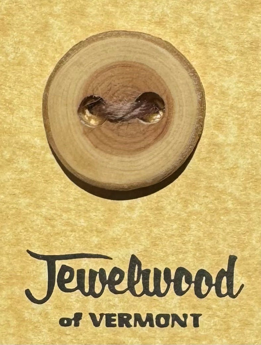 Jewelwood of Vermont - Handmade Cherry Burl Buttons, ~1.125" Diameter