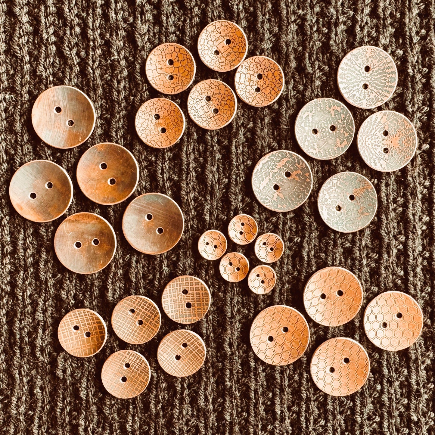 Wandering Dog Metal Art - Handmade Copper Buttons