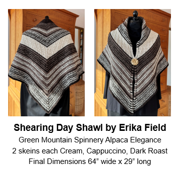 Shearing Day Shawl Kit - Alpaca Elegance Natural Colors