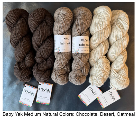 Shearing Day Shawl Kit - Baby Yak Medium Natural Colors