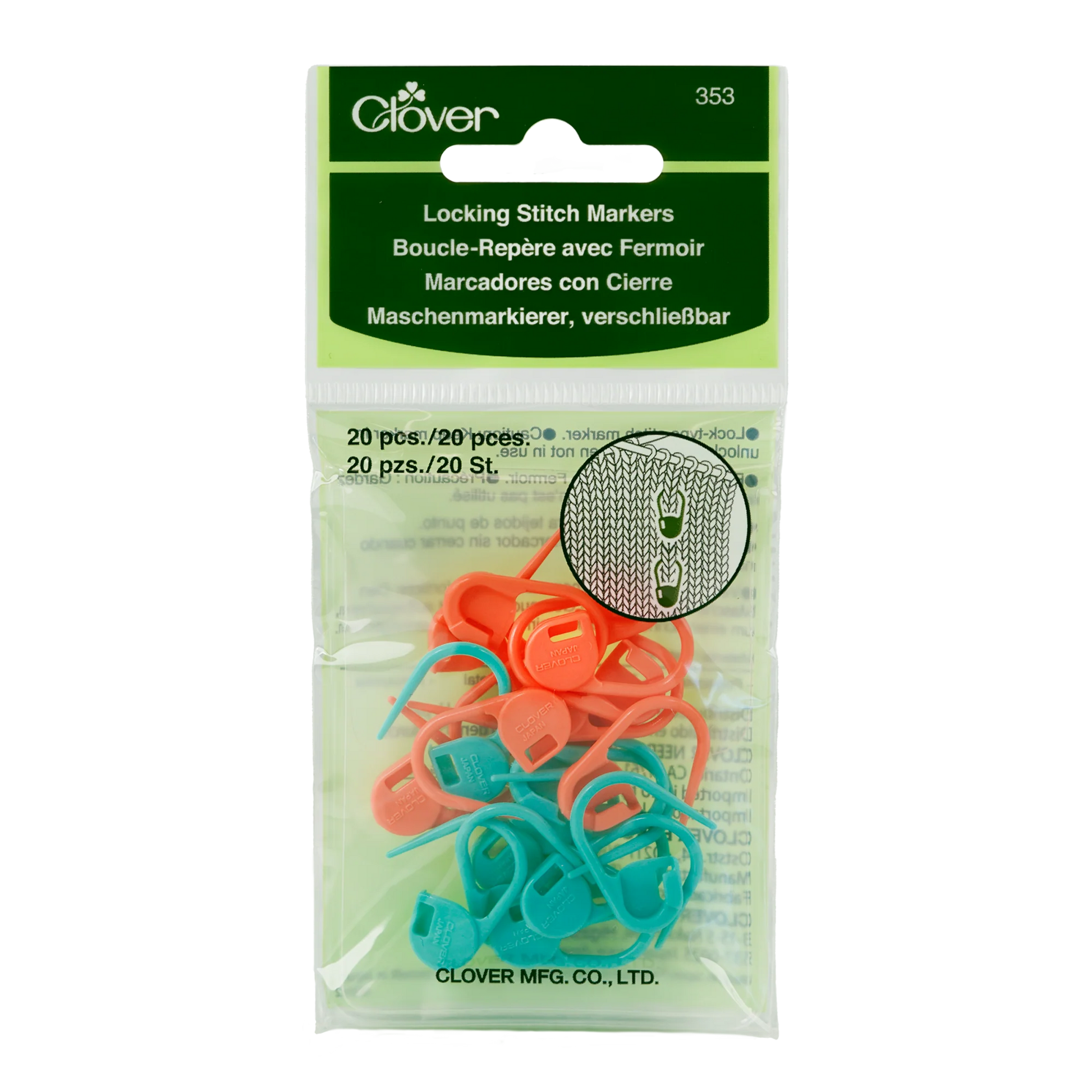 LOVermont Yarns Clover Locking Stitch Markers
