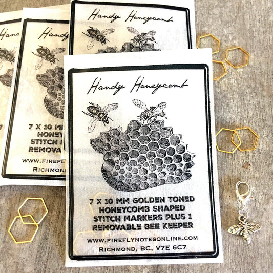 LOVermont Yarns Firefly Notes Honeycomb Stitch Markers
