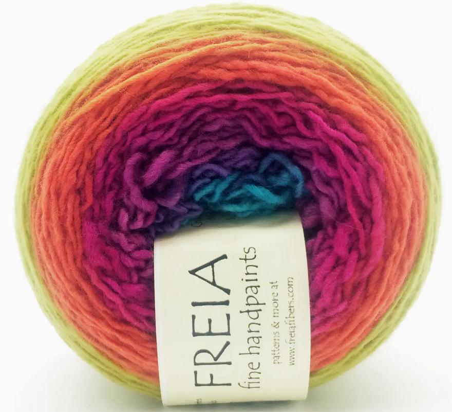 Freia Fine Handpaints - Shawl Ball, Single-Ply Fingering Weight, 100% US Merino Wool