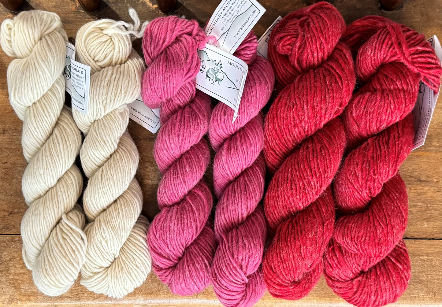 Shearing Day Shawl Kit - Mountain Mohair Pinks