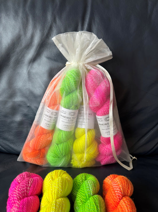 JFM - Making Tracks LITE, Neon Color Set, 100% US Wool