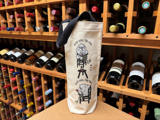 LOVermont Yarns Sheep Wine Bag