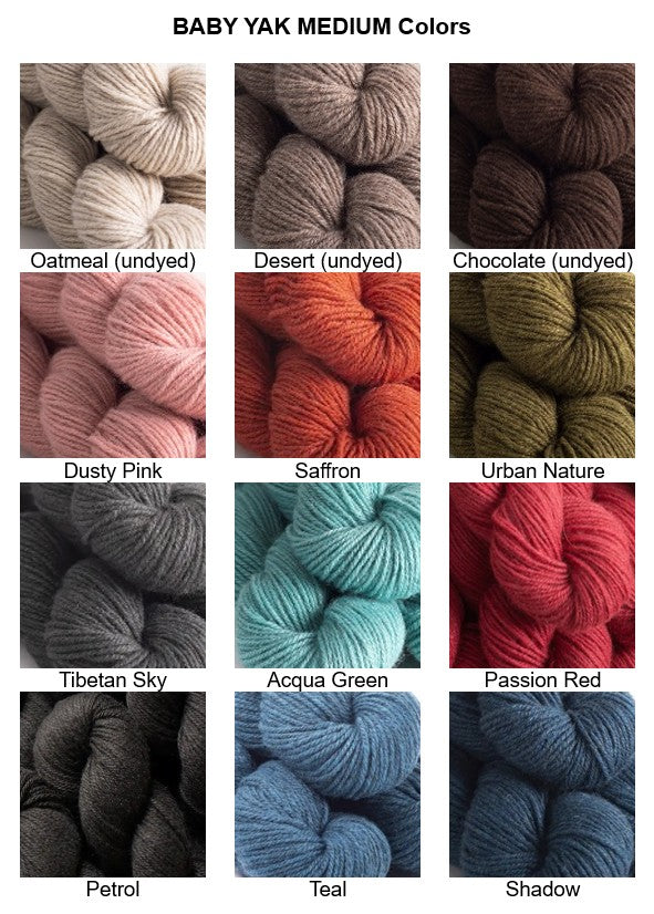 mYak - Baby Yak Medium, Worsted Weight, 100% Baby Yak