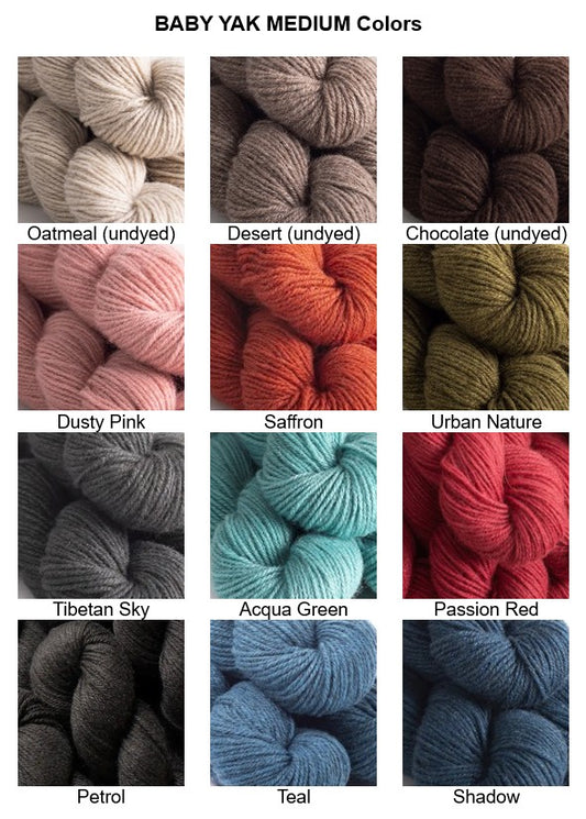 mYak - Baby Yak Medium, Worsted Weight, 100% Baby Yak