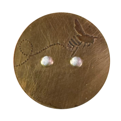 Wandering Dog Metal Art - Handmade Brass Buttons